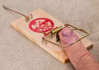 close up finger hurt pain